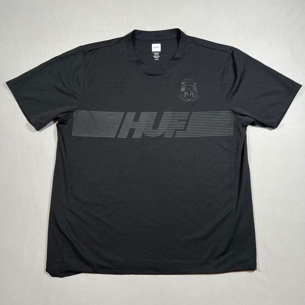 HUF Worldwide 86 Soccer Jersey Mens XL Black Huf United Football Club Graphic